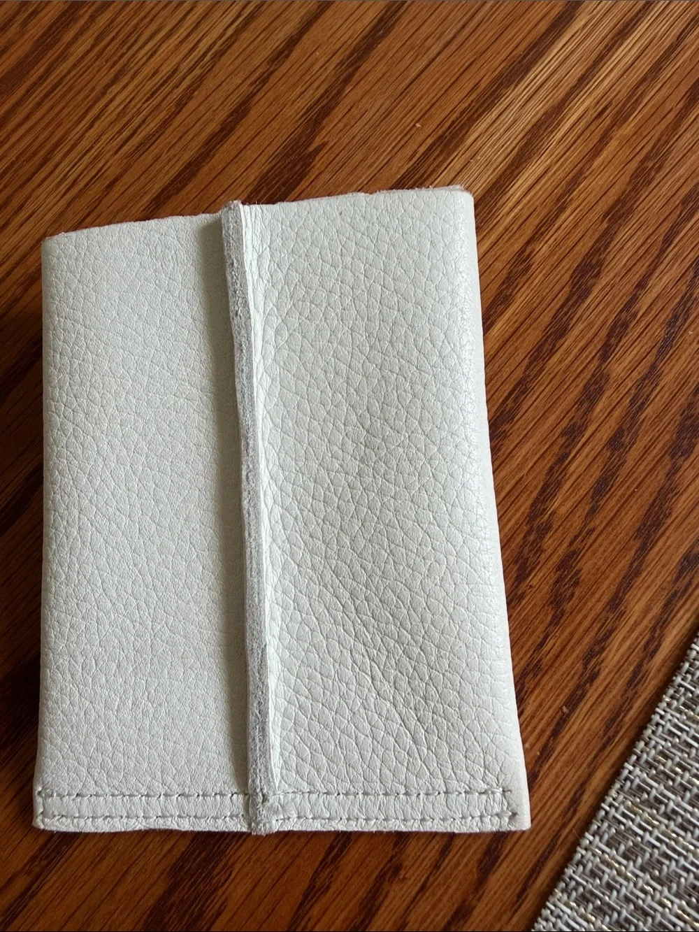 latico White Pebbled Leather Snap Pouch